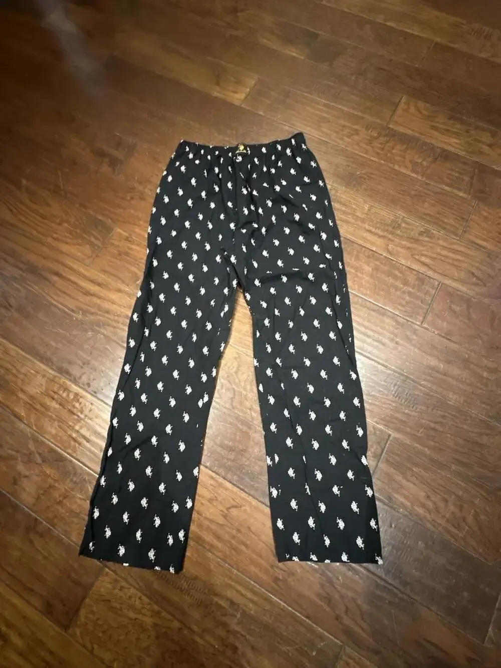 U.S. Polo Assn. Sleepwear Lounge Pants Black Logo Print Size L